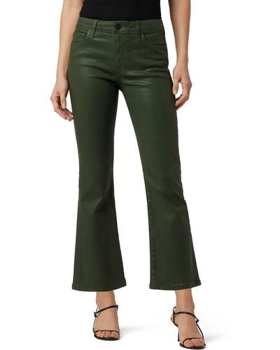 Joe's Coated Ankle Crop Bootcut Jeans - Green