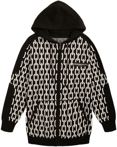 Crooks and Castles Chain Group Zip-up Hoodie - Black