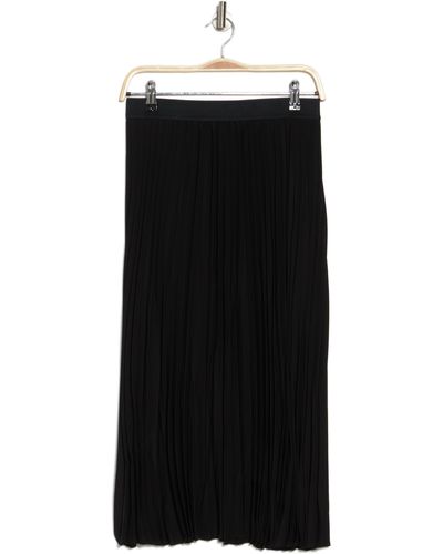 Vince Camuto Pleated Midi Skirt In Black At Nordstrom Rack
