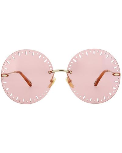 Chloé Novelty 63mm Oversize Round Sunglasses - Pink