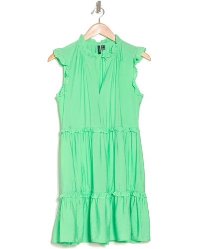 Vero Moda Josie Ruffle Trim Sleeveless Dress - Green