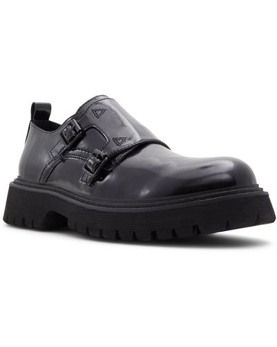 Call It Spring Augustine Double Monk Strap Lug Sole Loafer - Black