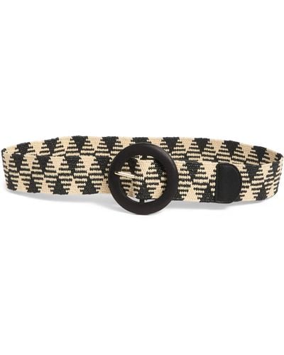 Vince Camuto Mixed Woven Stretch Belt - Black