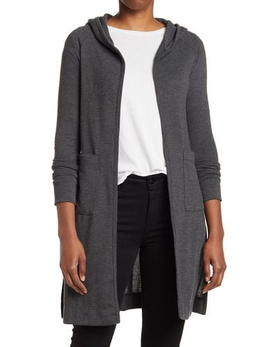 Go Couture Wrap Front Cardigan - Gray