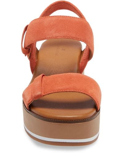 Caslon Briana Platform Sandal In Orange Tangerine At Nordstrom Rack