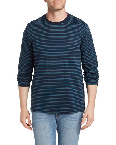 Original Penguin Duofold Stripe Long Sleeve T-shirt - Blue