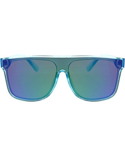 Hurley Flat Top Shield 130mm Polarized Sunglasses - Blue