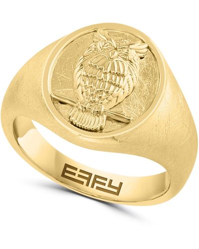 Effy Owl Signet Ring - Metallic