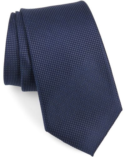 Nordstrom Haley Solid Silk Tie - Blue