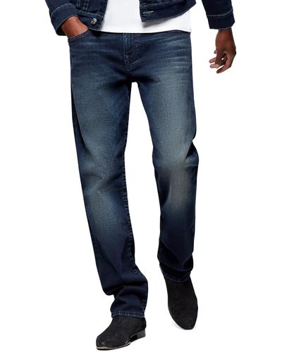 True Religion Geno Big T Slim Fit Flap Pocket Jeans - Blue