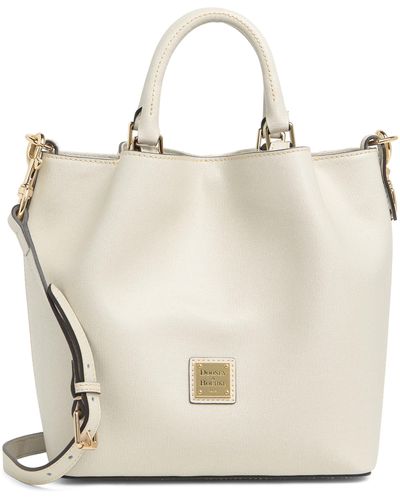 Dooney & Bourke Small Barlow Leather Top Handle Bag - White