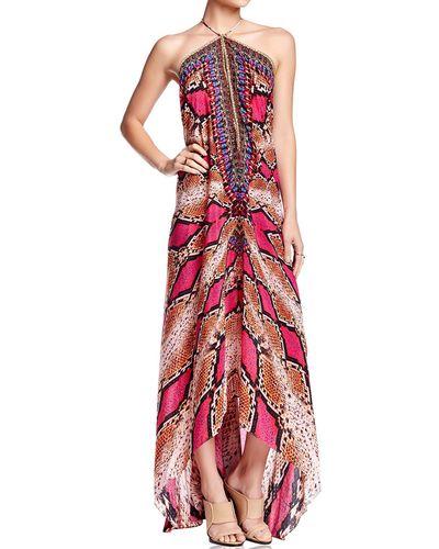 Shahida Parides 3-way Convertible Maxi Dress In Fuchsia At Nordstrom Rack - Pink