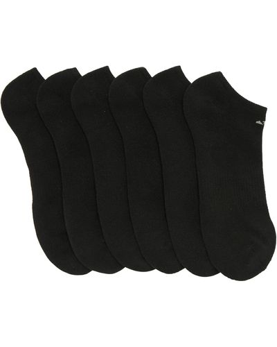 adidas Athletic Cushioned No Show Socks - 6 Pack - Black