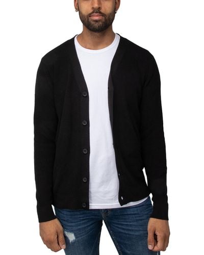 Xray Jeans V-neck Sweater Cardigan - Black