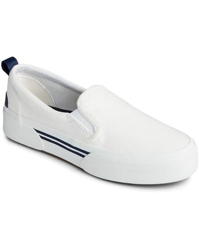sperry slip on womens white