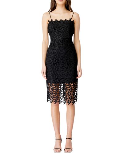 Bardot Liana Sleeveless Lace Dress - Black