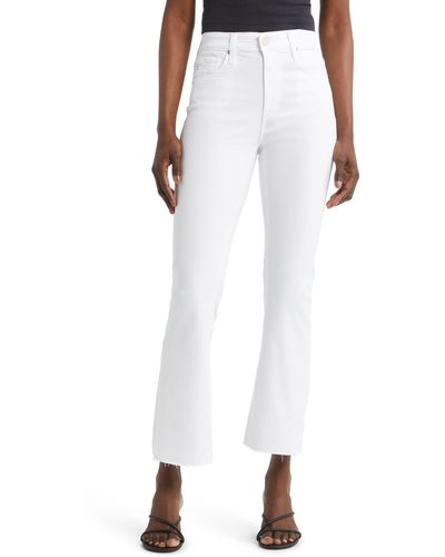 AG Jeans Farrah Crop Bootcut Jeans - White