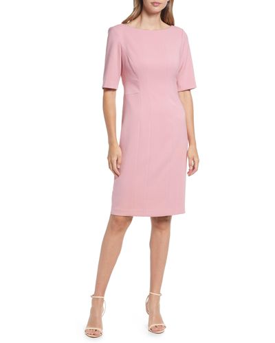 Harper Rose Knit Sheath Dress - Pink