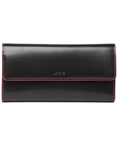 Lodis Audrey Leather Checkboot Wallet - Black