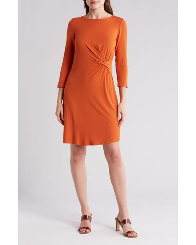 WEST K Side Twist Dress - Orange