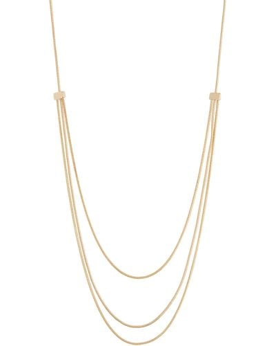 Nordstrom Three Tier Drape Chain Necklace - White
