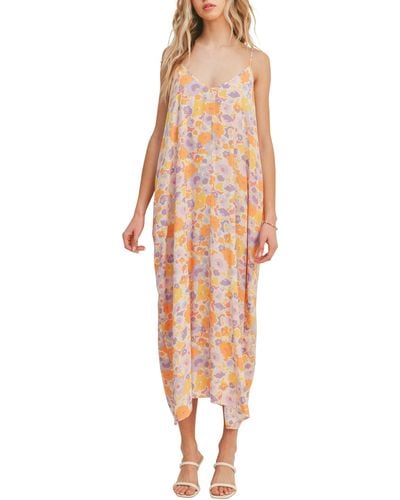 Lush Floral Cami Maxi Dress - Multicolor