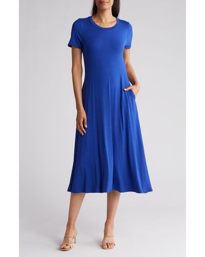 WEST K Crewneck T-shirt Midi Dress - Blue