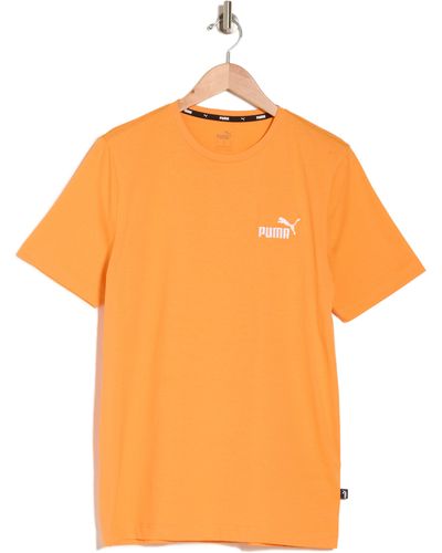 PUMA Essential Embroidered Logo Tee - Orange