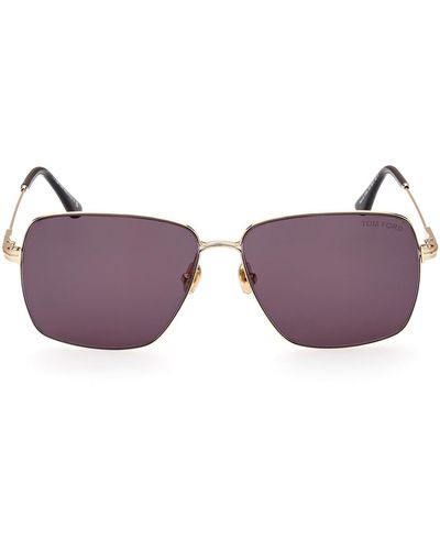 Tom Ford 58mm Square Sunglasses - Purple