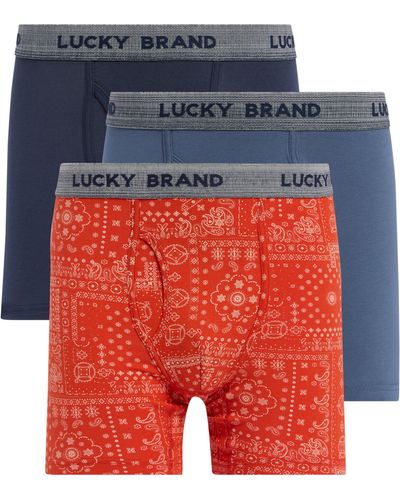 Lucky Brand 3-pack Assorted Boxer Briefs - Multicolor