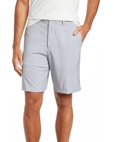 PGA TOUR Micro Gingham Printed Golf Shorts - Gray
