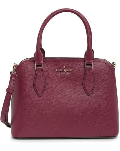 Kate Spade Darcy Small Leather Satchel Bag - Purple