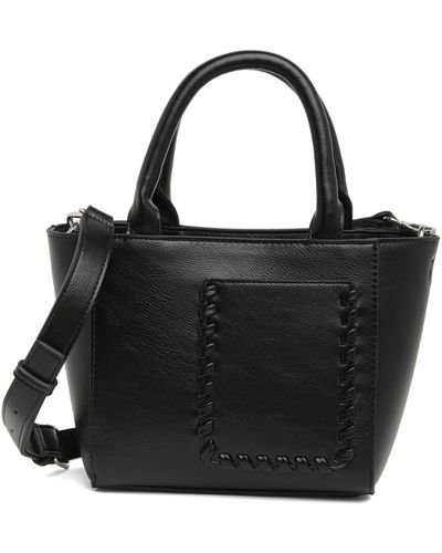 BCBGMAXAZRIA Whipstitch Mini Tote Bag - Black