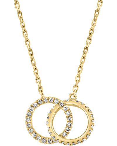 Effy 14k Yellow Gold & Diamond Linked Pendant Necklace - Metallic