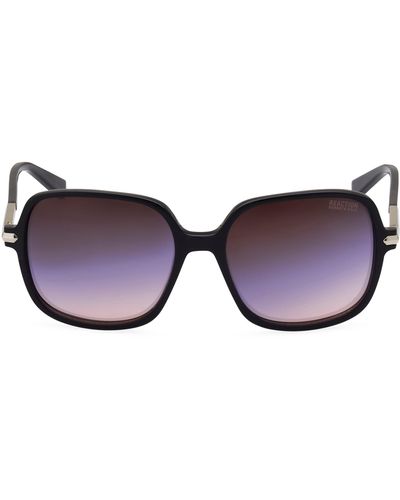 Kenneth Cole 56mm Gradient Rectangular Sunglasses - Purple
