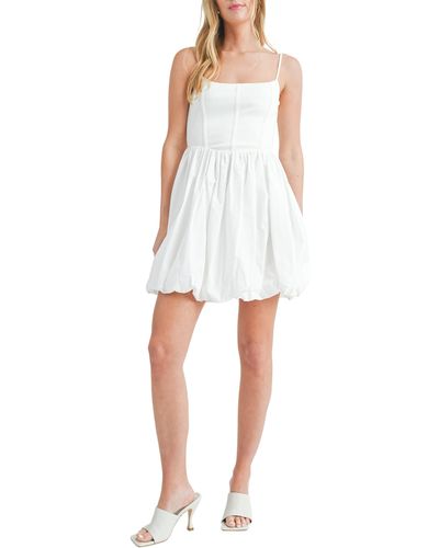 Lush Corset Bubble Dress - White