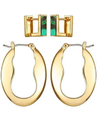 Vince Camuto Set Of 2 Hoop Earrings - Metallic