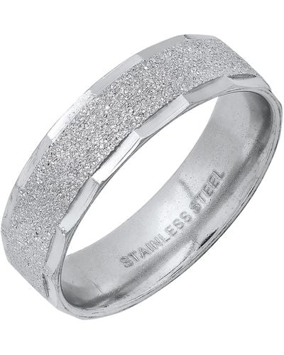HMY Jewelry Sanded Ring - Metallic