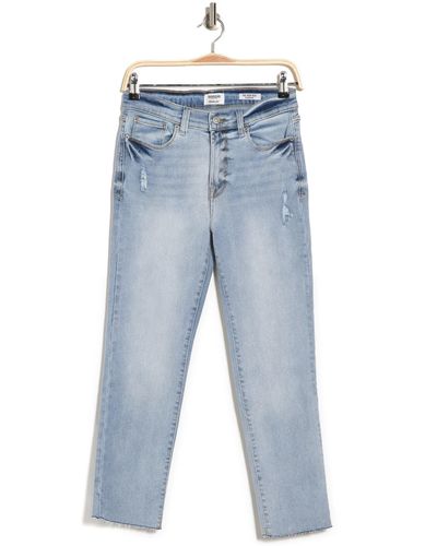 Kensie Distressed High Rise Raw Crop Skinny Jeans In Pace W/dest At Nordstrom Rack - Blue