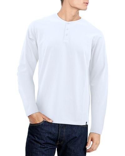 Xray Jeans Long Sleeve Henley - White