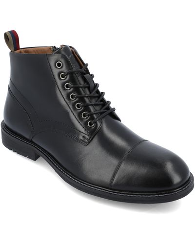Thomas & Vine Avrum Leather Cap Toe Chukka Boot - Black