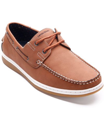 Aston Marc Lace-up Boat Shoe - Brown