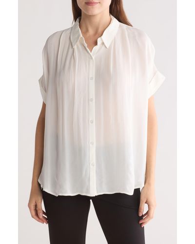 NSR Short Sleeve Button-up Shirt - White