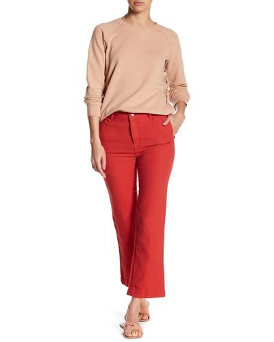 Sincerely Jules Kennedy Linen Blend Pants - Red