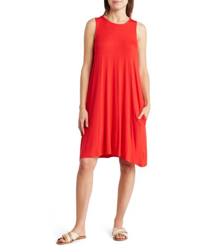 Melrose and Market Swing Dress With Pockets - Red