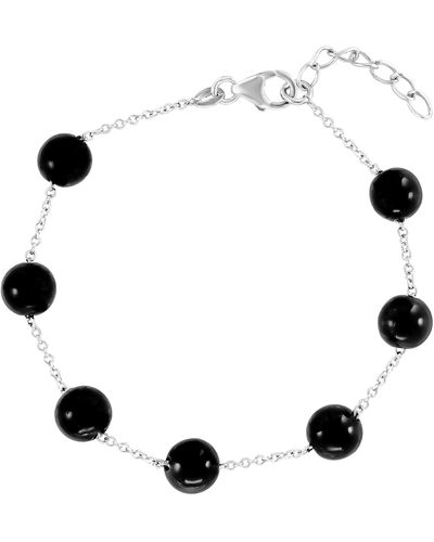 Effy Sterling Silver Onyx Chain Bracelet - White