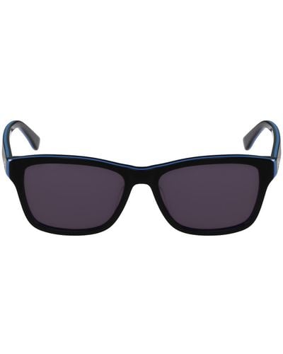 Lacoste 55mm Gradient Rectangular Sunglasses - Black