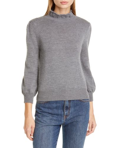 Co. Essentials High Llar Wool Sweater - Gray