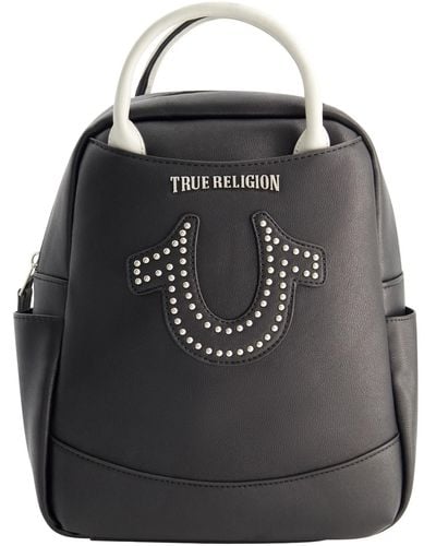 True Religion Studded Horseshoe Backpack - Black