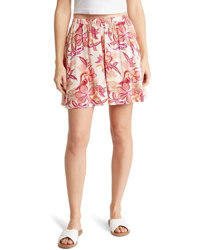Roxy Para Paradise Floral Crepe Skirt - Red